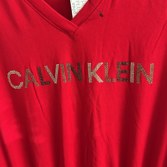 Red Calvin Klein Sleeveless womens Casual Jumpsuit, NWT - Picture 6 of 10